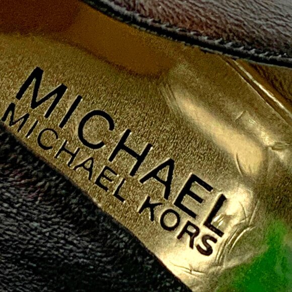 MICHAEL Michael Kors Nash Black Leather Cork Platform Pumps - Picture 3 of 11